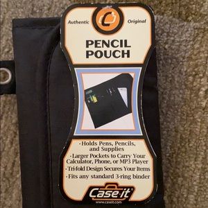 ~Case-it~ Black Padded Tri-Fold Pencil Pou…